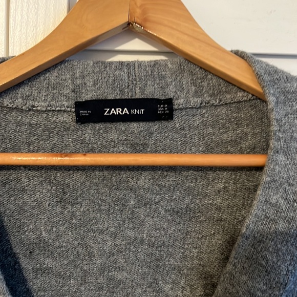 Zara Grey Oversized Knit Cardigan - Picture 2 of 4
